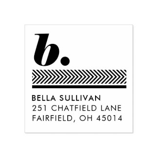 Modern Initial Return Address Stamp