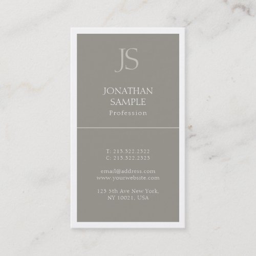 Modern Initials Elegant Chic Template Professional Business Card