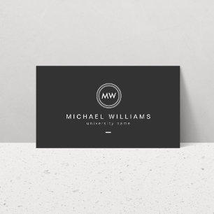 Modern Initials II Graduate Student Business Card
