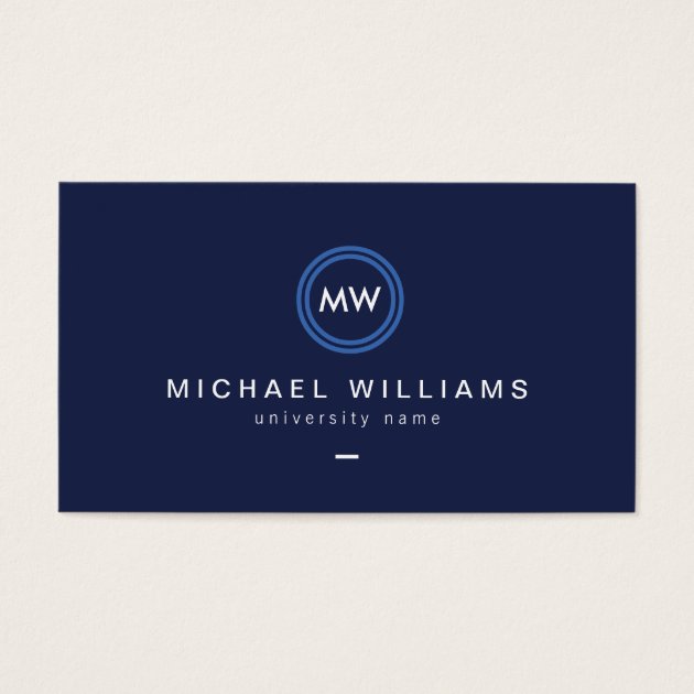 Modern Initials III Graduate Student Business Card
