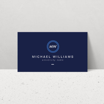 Modern Initials Iii Graduate Student Business Card by 1201am at Zazzle