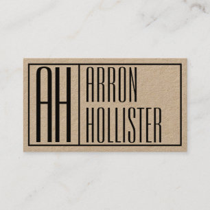 Modern Initials & Name Logo Business Card