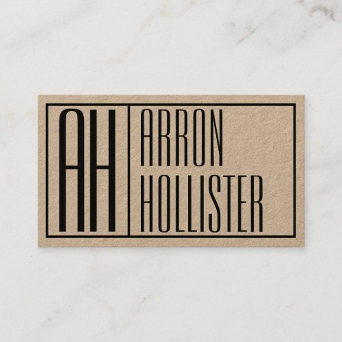 Modern Initials  Name Logo Business Card