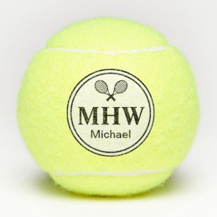 Modern Initials Tennis Balls
