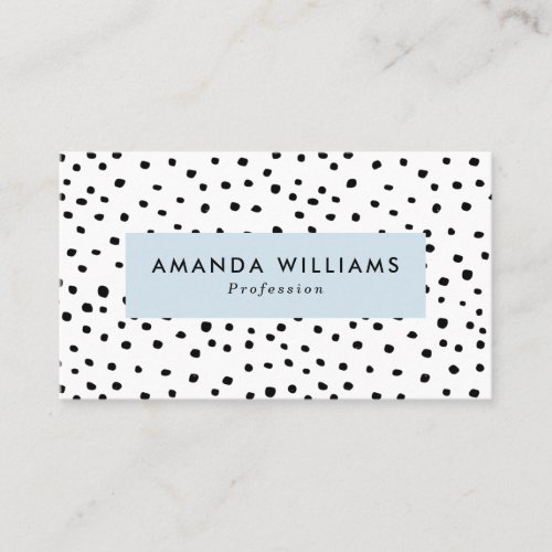 Modern Ink Dots Patterned Business Card