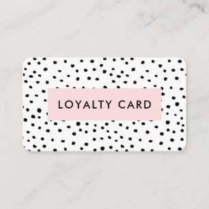 Modern Ink Dots Patterned Loyalty Card