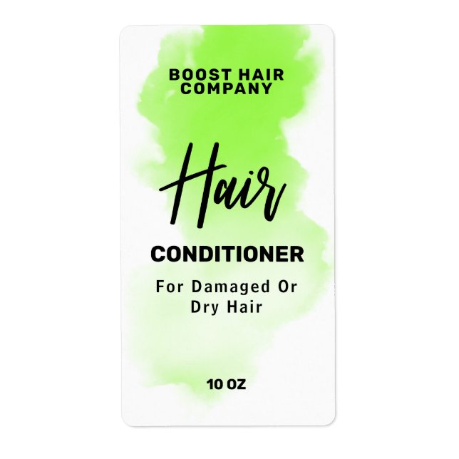 Modern Ink Green Hair Care Product Labels (Front)