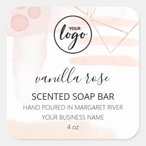 Modern Ink Pink Scented Soap Bar Logo Labels