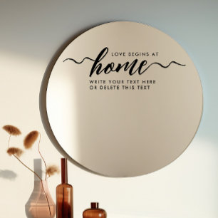 Modern Inspiational Home Saying Black Script Window Cling