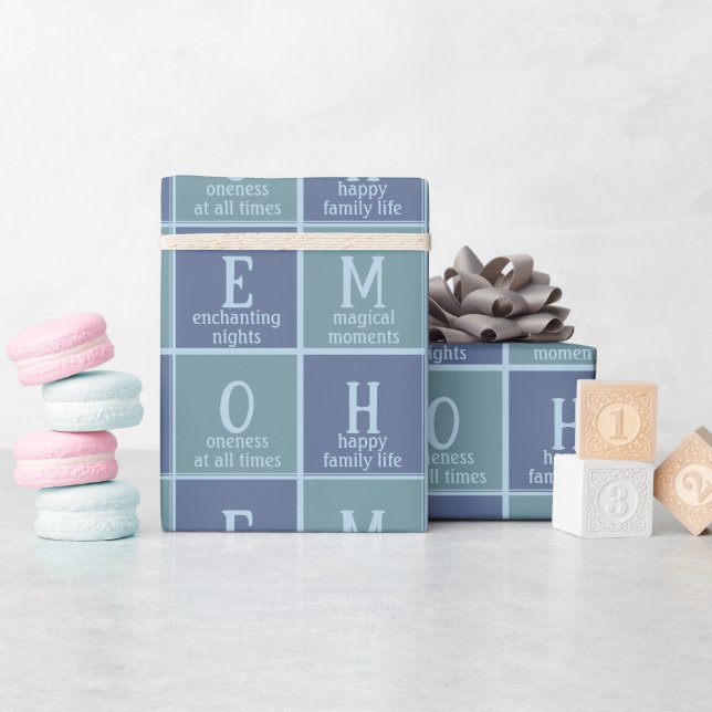 Modern Inspirational All-Occasion Personalized Wrapping Paper (Baby Shower)