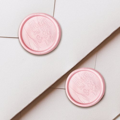 Modern Inspirational Graduation Wax Seal Sticker