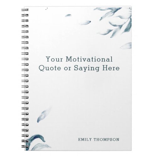Modern Inspirational Quote Watercolor Simple Notebook