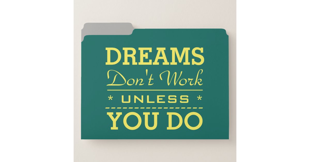 Modern Inspirational Typography Quote File Folder Zazzle