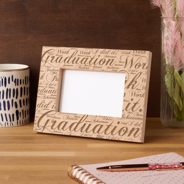   Modern Inspiring Achievement Graduation Keepsake Engraved Frames (Left)