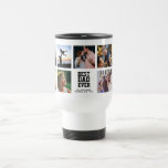 Modern Instagram BEST DAD EVER Photo Collage Travel Mug Modern Instagram BEST DAD EVER Photo Collage Travel Mug