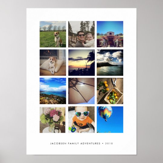 Modern Instagram Photo Collage Poster