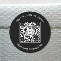 Modern Instagram QR Code Black