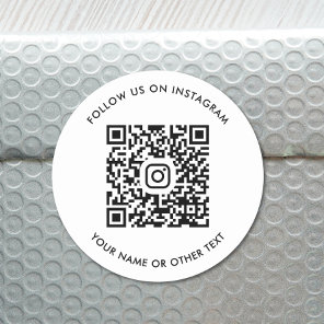 Modern Instagram QR Code Classic Round Sticker