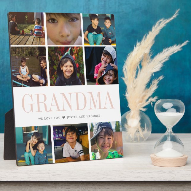 Modern Instagram Square Photo Collage | 9 Photos Plaque (Side)