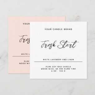 Modern instant download candle product label invitation