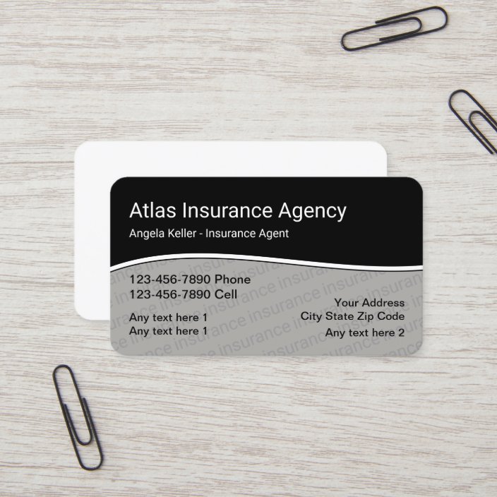 Modern Insurance Agency Business Card