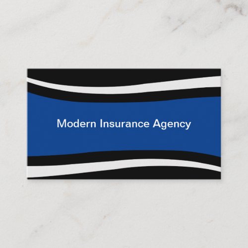 Modern Insurance Agency Business Cards