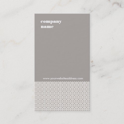 Interior Design Taupe Gray Business Card
