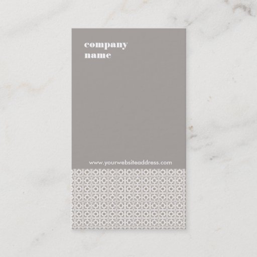 Customizable Interior Design Taupe Gray Business Card