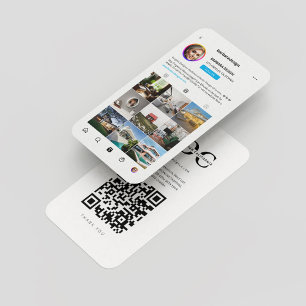 Modern Interior Designer Architect Instagram Grid Business Card