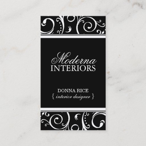 Customizable Modern Interior Designer Business Card