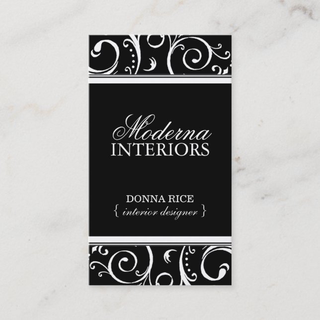 Modern Interior Designer Business Card (Front)