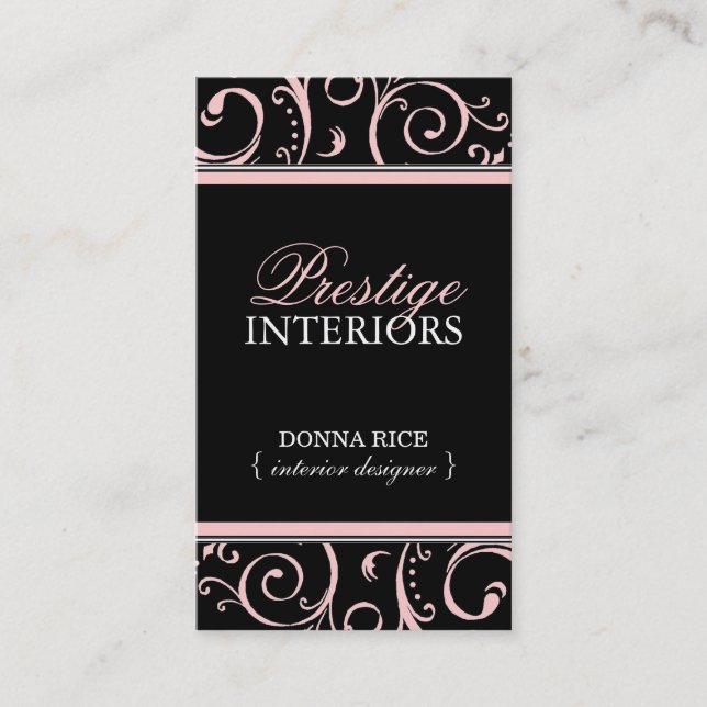 Modern Interior Designer Business Card (Front)