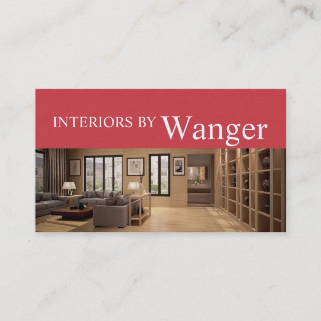 Modern Interior Designer Business Card (Front)