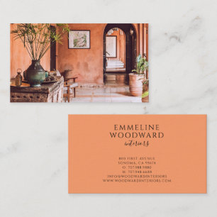 Modern Interior Designer Photo Business Card