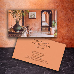 Modern Interior Designer Photo Business Card