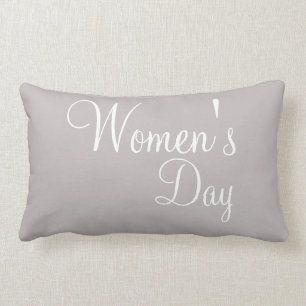 Modern International Women's Day Cute Keepsake Lumbar Pillow