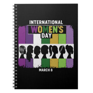 Modern International Women's Day Diverse Women Notebook