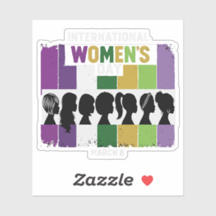 Modern International Women's Day   Diverse Women  Sticker