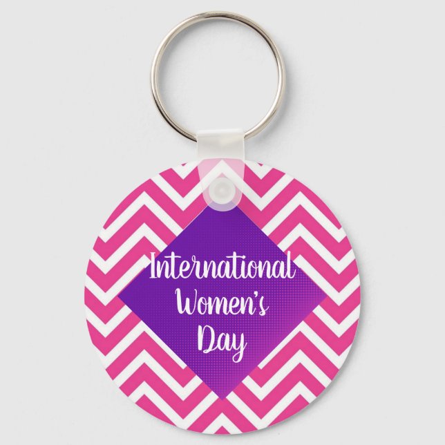 Modern International Womens Day  Keychain (Front)