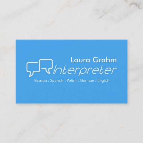 Modern Interpreter Business Card