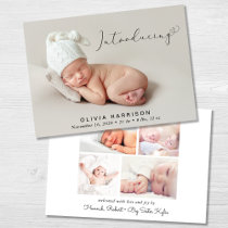 Modern Introducing Photo Birth Announcement