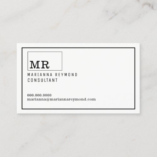 modern introduction contact_card custom consultant calling card