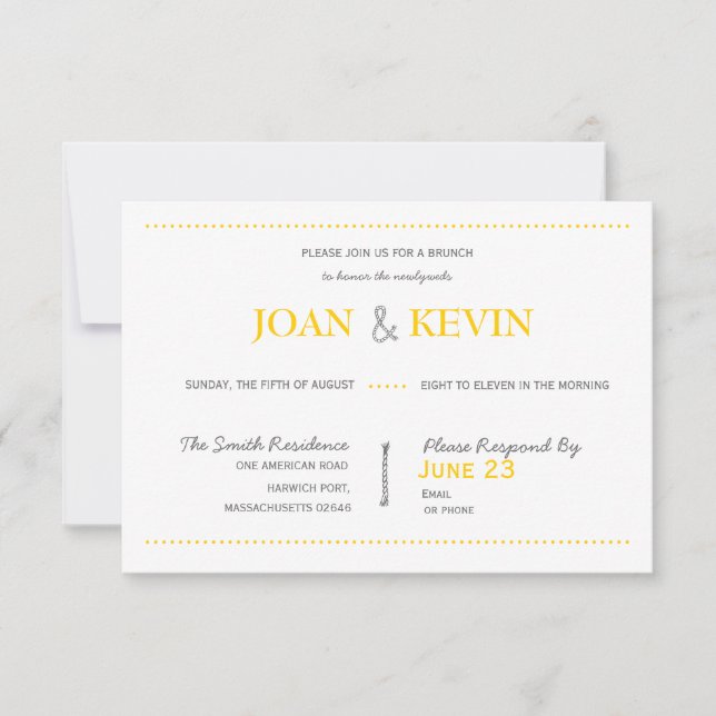 Modern Invitation Suite Brunch Card (Front)