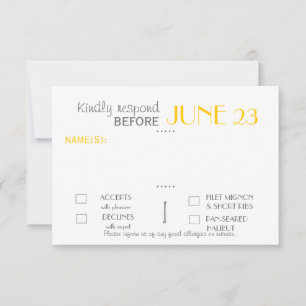 Modern Invitation Suite Response Card