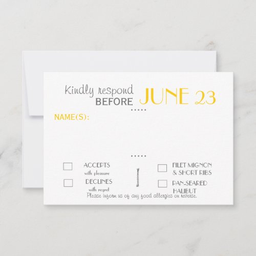 Modern Invitation Suite Response Card