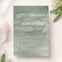 Modern Invitation Watercolor Wedding.