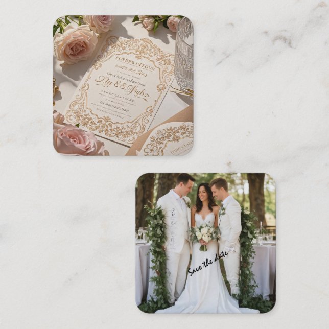 Modern Invitations for Classic Love (Front/Back)