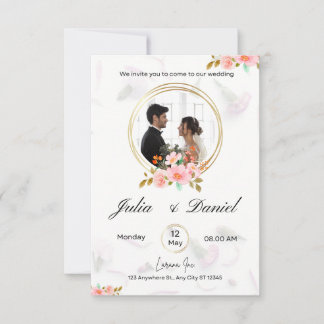 modern invitations wedding white