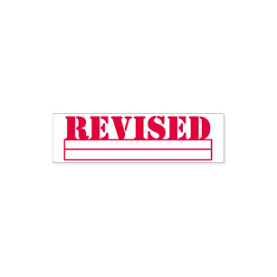 Modern Invoice Office Revised Self-inking Stamp