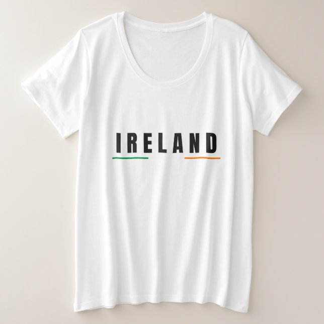 Modern ireland irish nation Birthday Souvenir  Plus Size T-Shirt (Design Front)